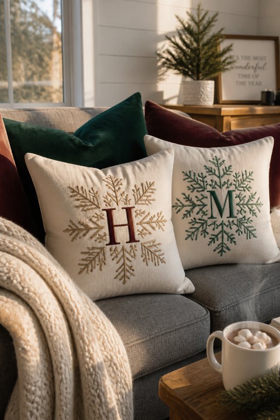 personalized holiday pillow covers
