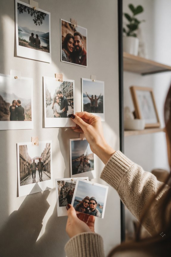 personalized photo wall display