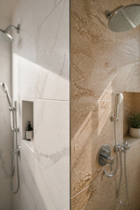 porcelain or natural stone