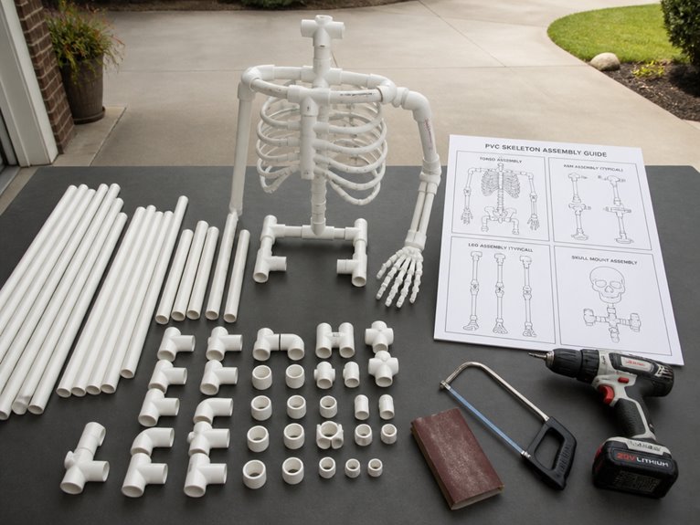 poseable pvc skeleton construction