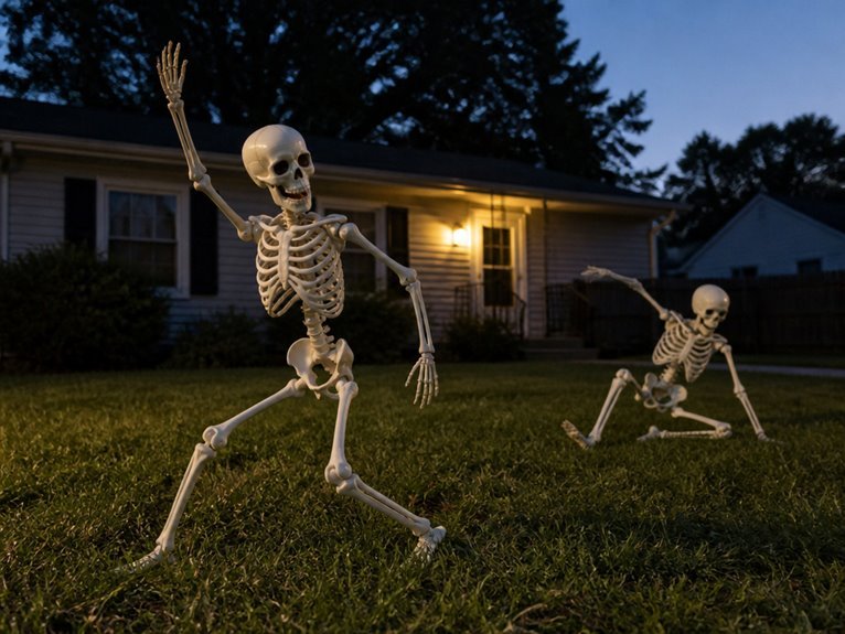 poseable skeleton yard displays