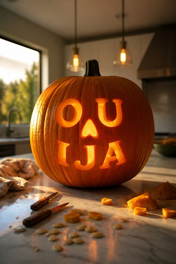 pumpkin ouija board design