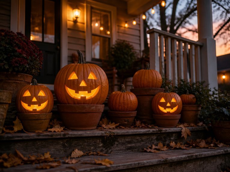 pumpkins as decorative planters