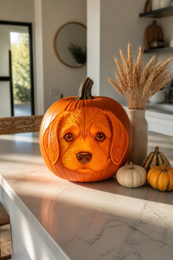 puppy face pumpkin carving