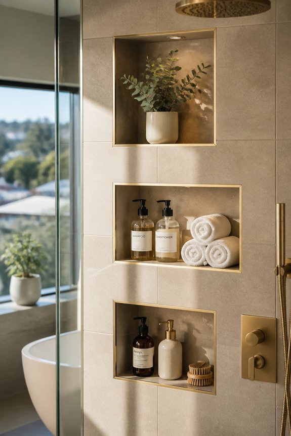 recessed shower storage solutions