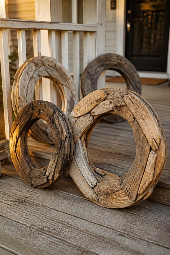 reclaimed wood wreath bases