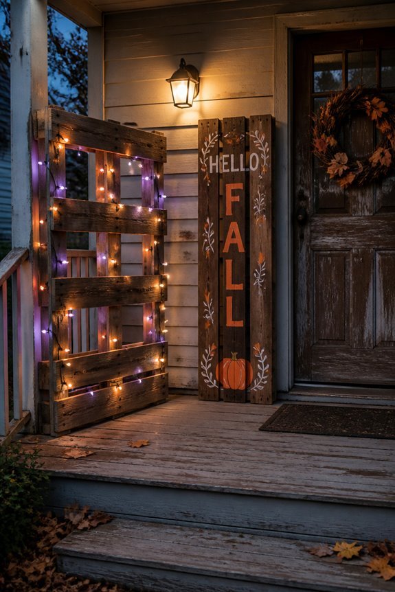 recycled pallet halloween decor