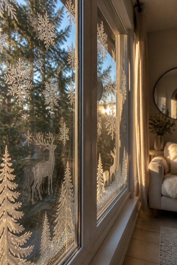 reusable festive window decor