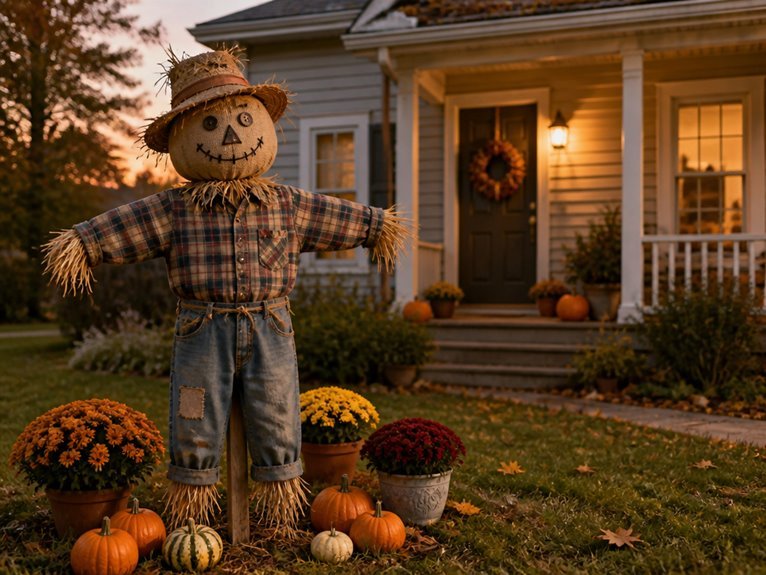 rustic autumn scarecrow decorations