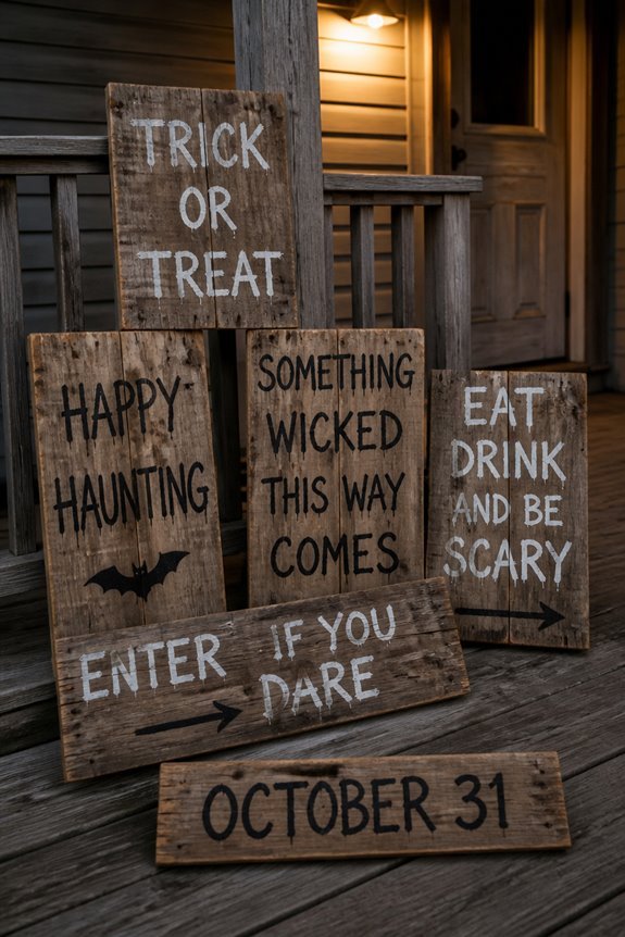 rustic reusable halloween banners