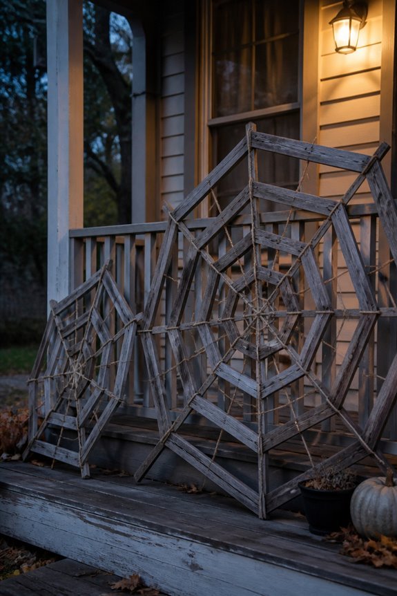 rustic wood web decorations
