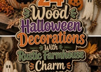 rustic wooden halloween decorations