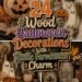 rustic wooden halloween decorations