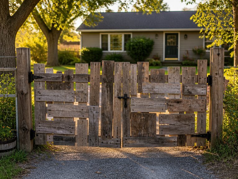 scrap wood graveyard gate