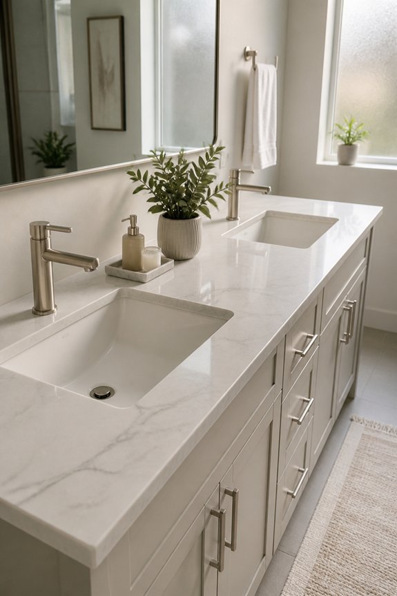 seamless cleaning with undermount sinks