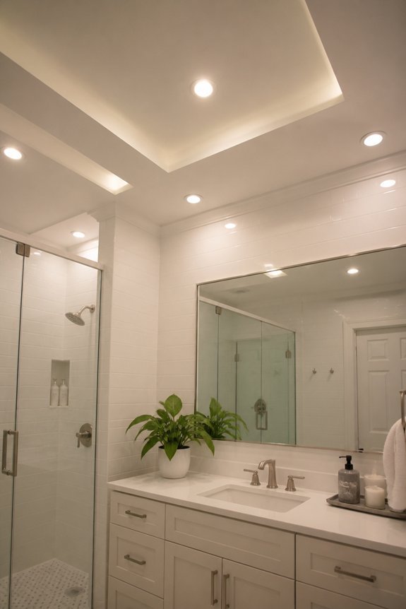seamless energy efficient bathroom lighting