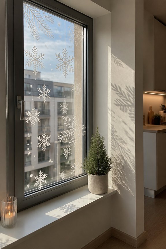 seasonal adhesive window decorations