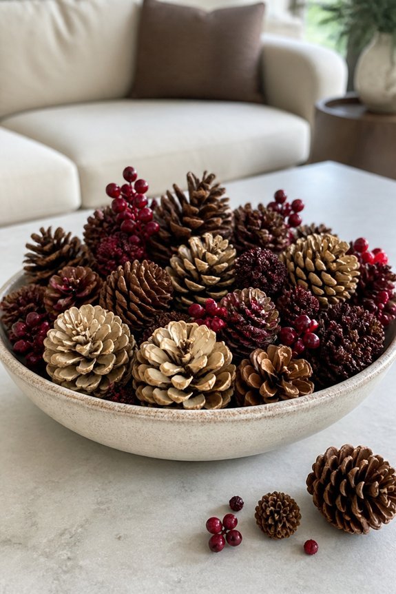 seasonal botanical table arrangement