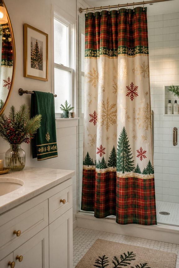 seasonal holiday shower curtains