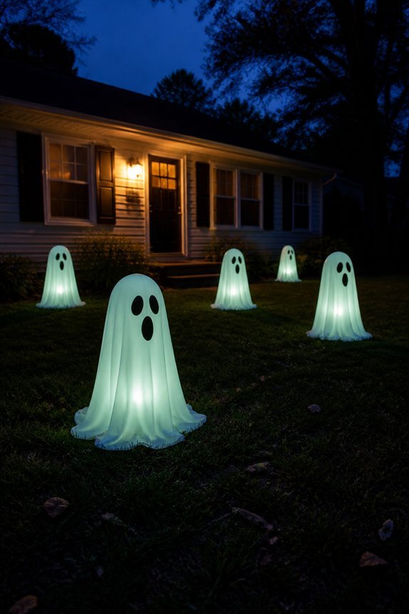 self powered glowing ghost decorations