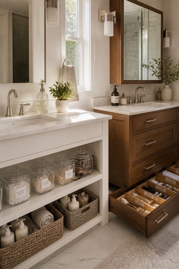 shared bathroom storage solutions