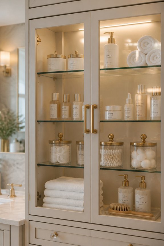showcase with organized elegance