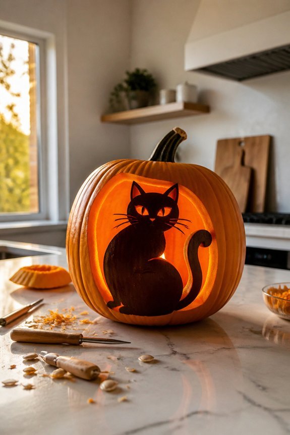 simple black cat design