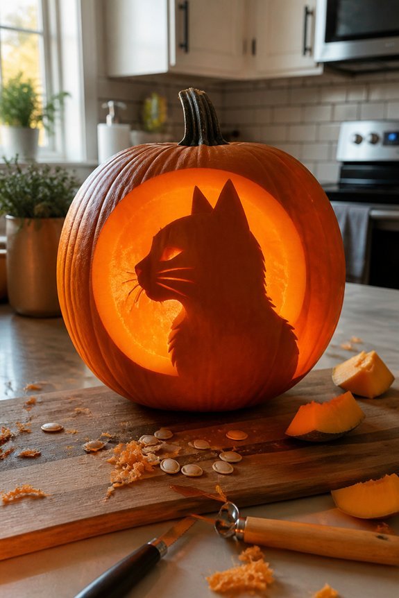 simple black cat silhouette