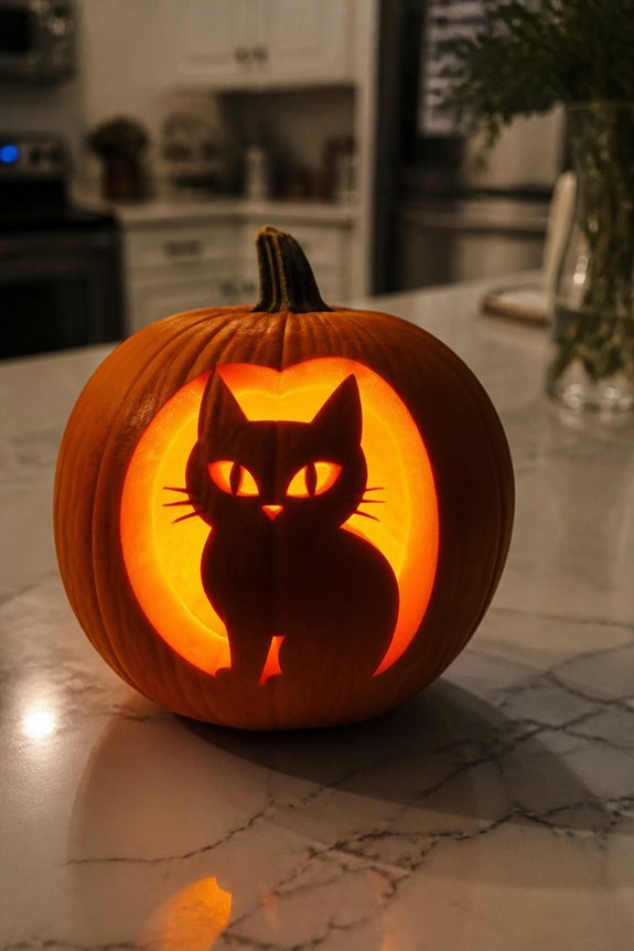 simple black cat silhouettes