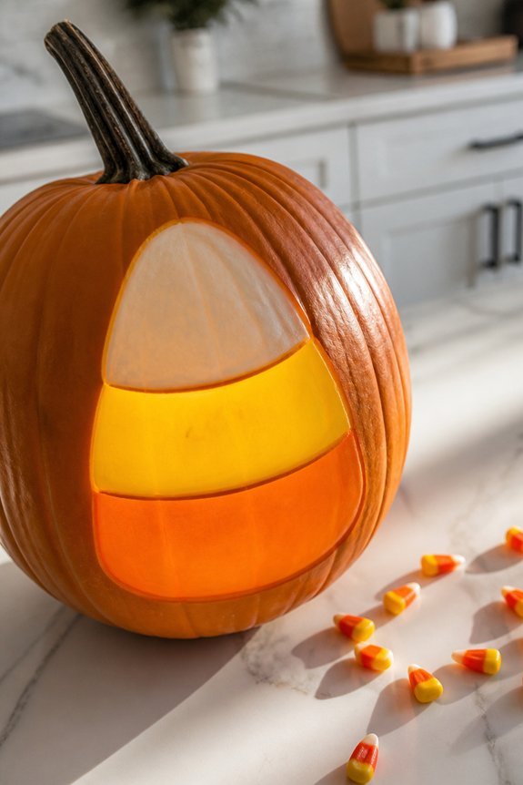 simple candy corn carving