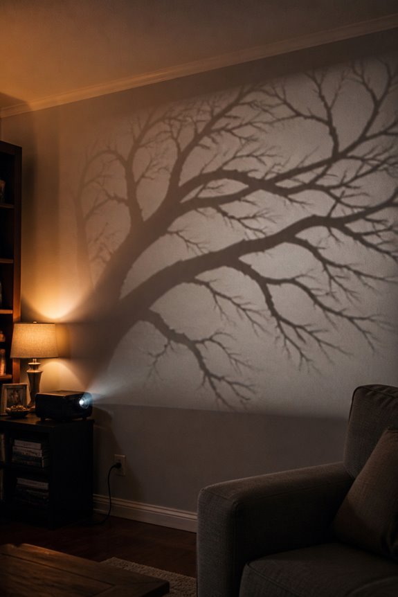 simple eerie wall projections
