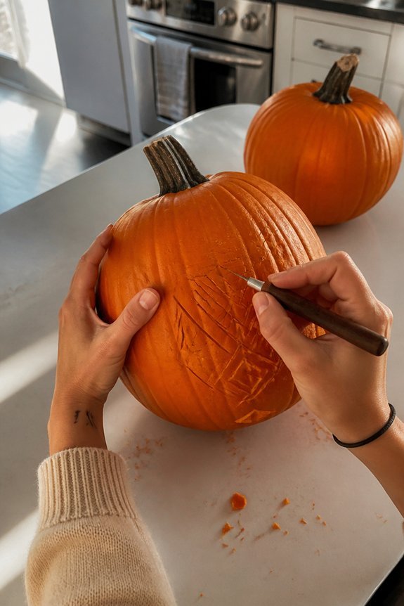 simple geometric pumpkin designs
