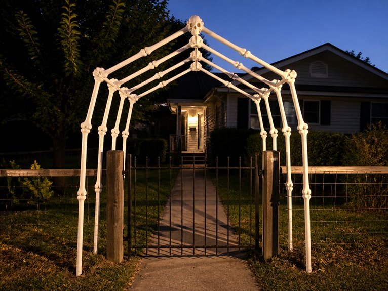 skeletal archway for halloween