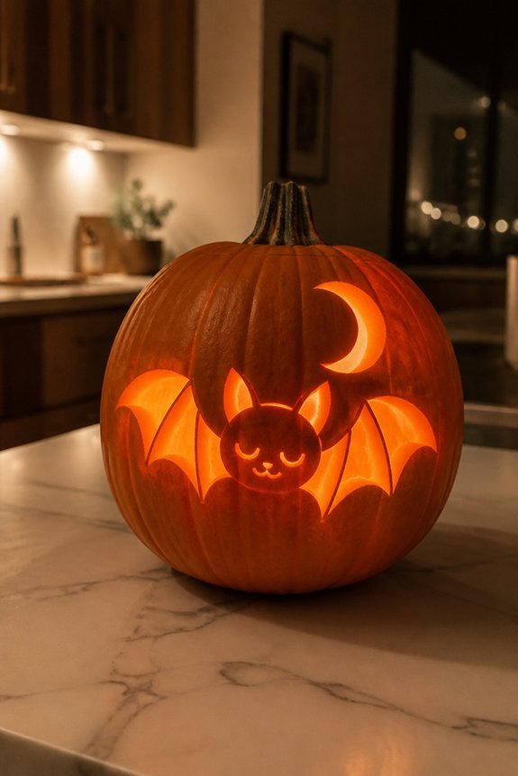 sleepy bat crescent moon