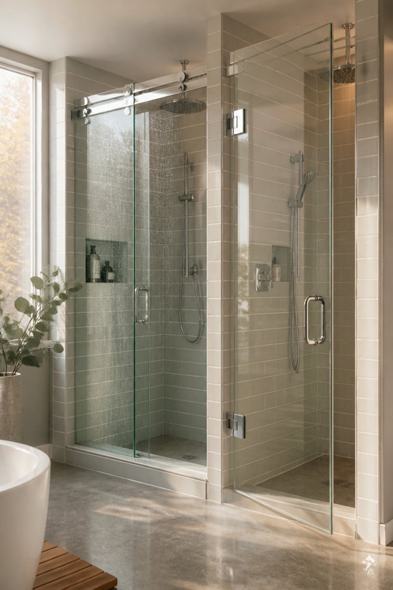 sliding vs pivot shower doors