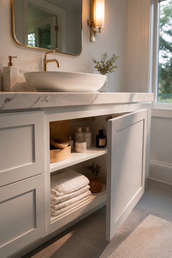 soft close bathroom vanity cabinets