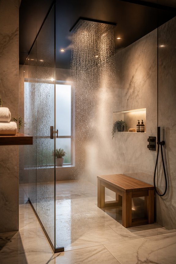 spa like shower luxury features