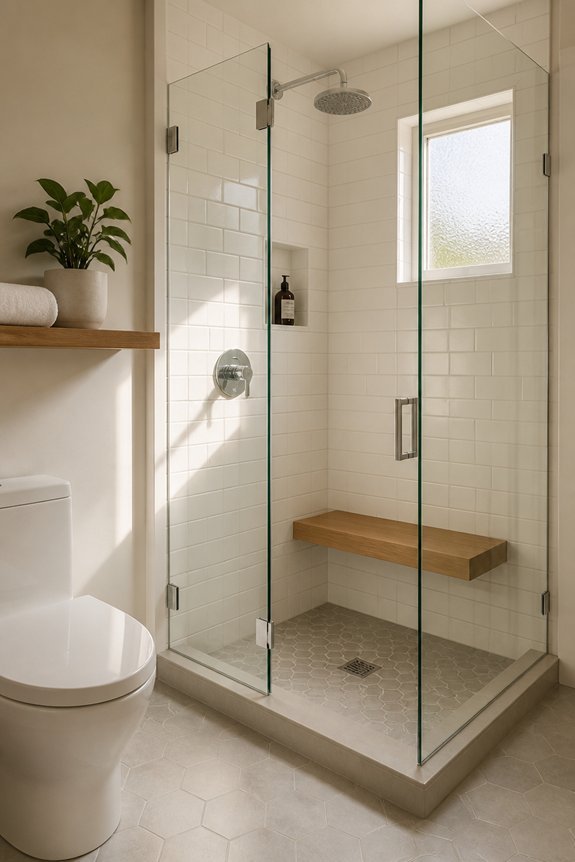 space saving corner showers