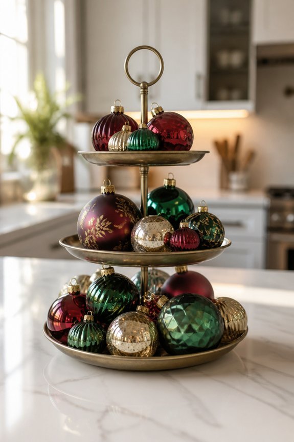 space saving tiered ornament displays