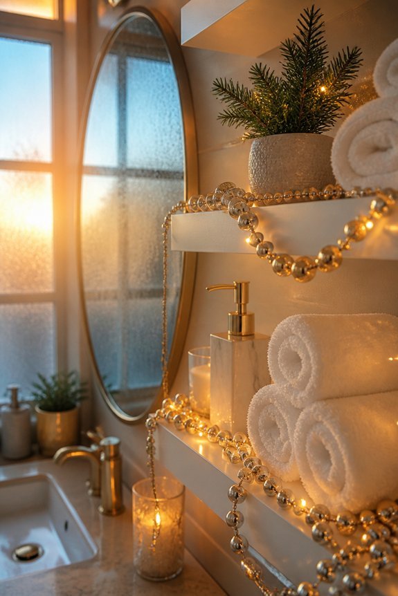 sparkling garlands enhance decor