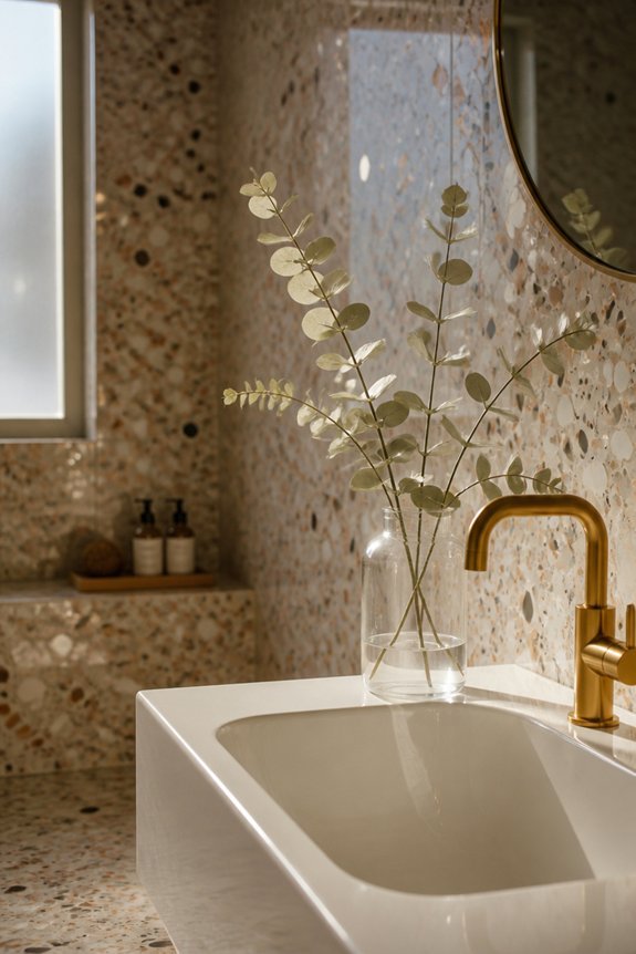 speckled terrazzo tile elegance
