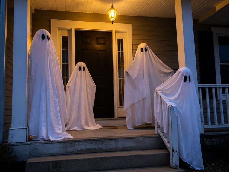 spectral halloween porch decor