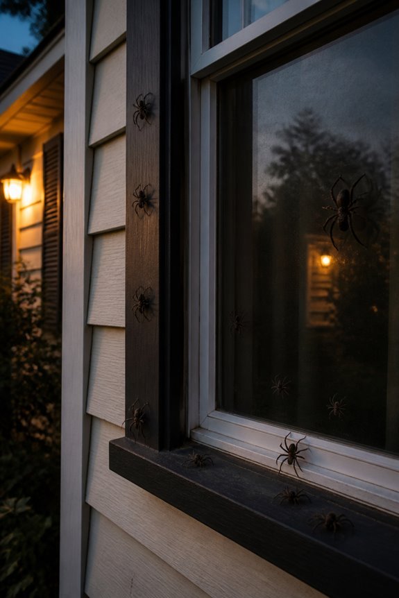 spider window frame decoration