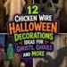 spooky chicken wire crafts