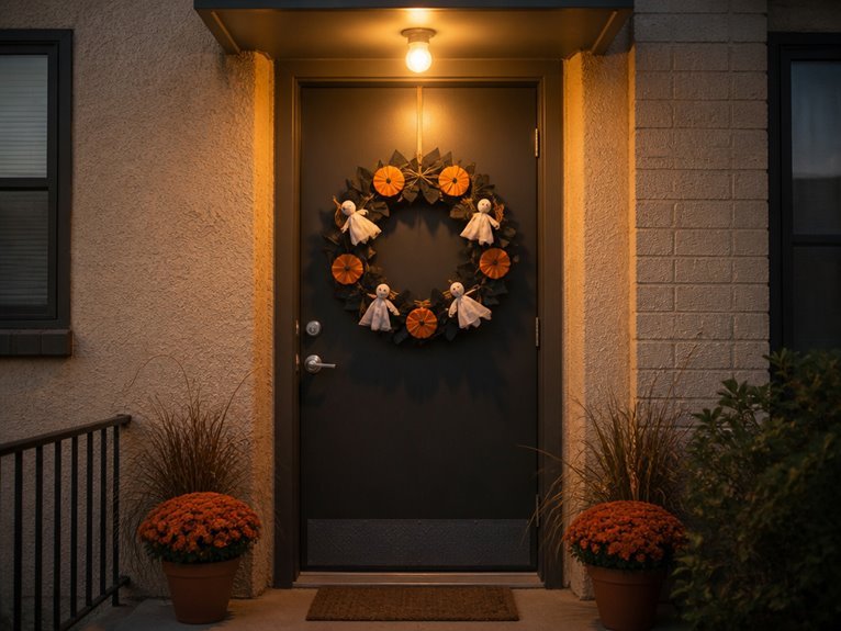 spooky decorative door wreaths