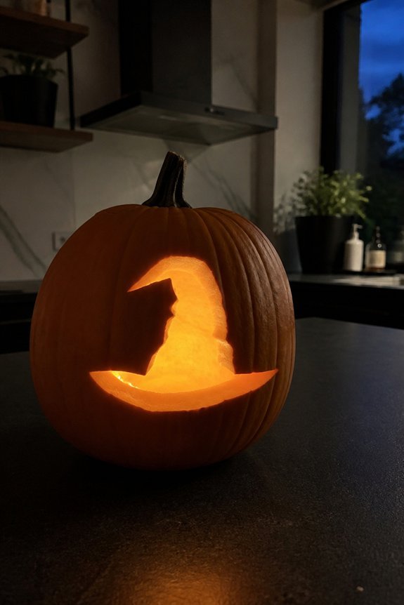 spooky witch hat silhouette