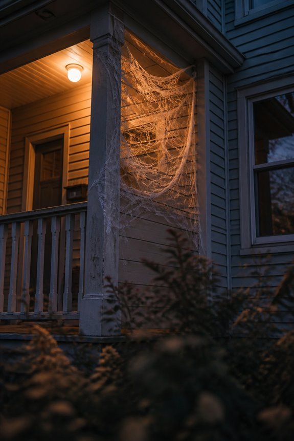 stretched yarn layered webs
