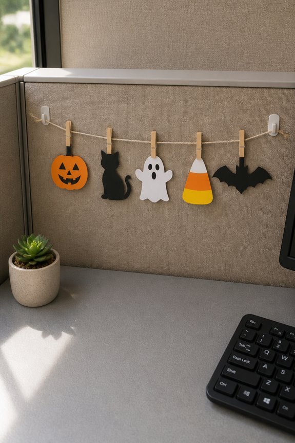 string mounted rotating decorations