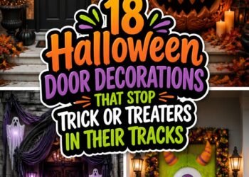 stunning halloween door decor