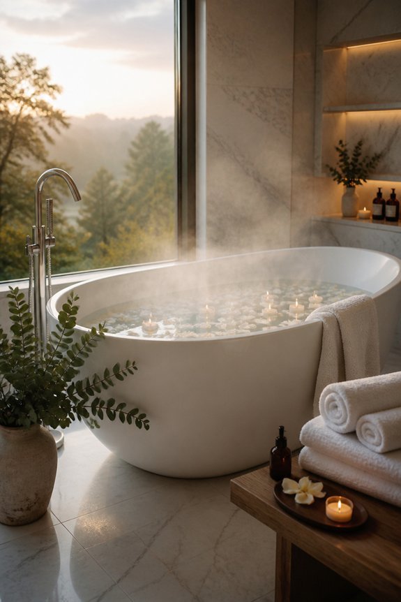 stylish soaking tub installations